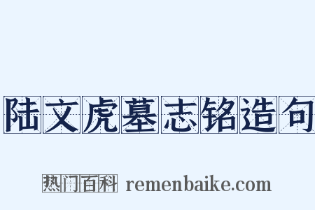 陆文虎墓志铭造句是什么意思的图片